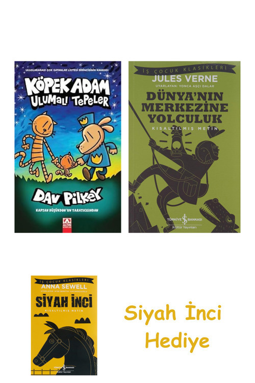 Köpek Adam 10 - Ulumalı Tepeler + Dünyanın Merkezine Yolculuk + Siyah İnci Hediye
