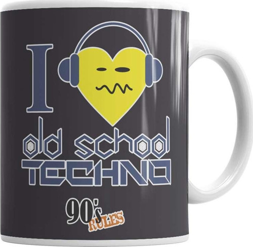 I Love Techno Kupa Bardak Porselen