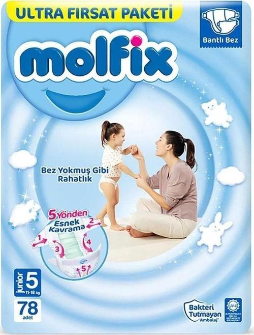 Ultra Fırsat Paketi Junior 5 Numara 78 Adet Bebek Bezi (11-18 Kg)