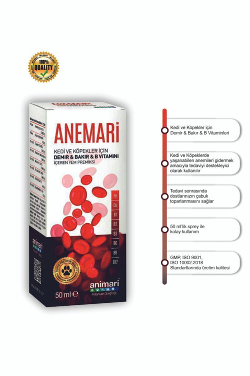 Anemari 50 ml Kedi Ve Köpekler ( Lerin Önlenmesinde Destekleyici)