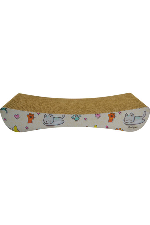 Karton Kedi Tırmalama Kedi Desenli Xsmall 43x7x21 Cm