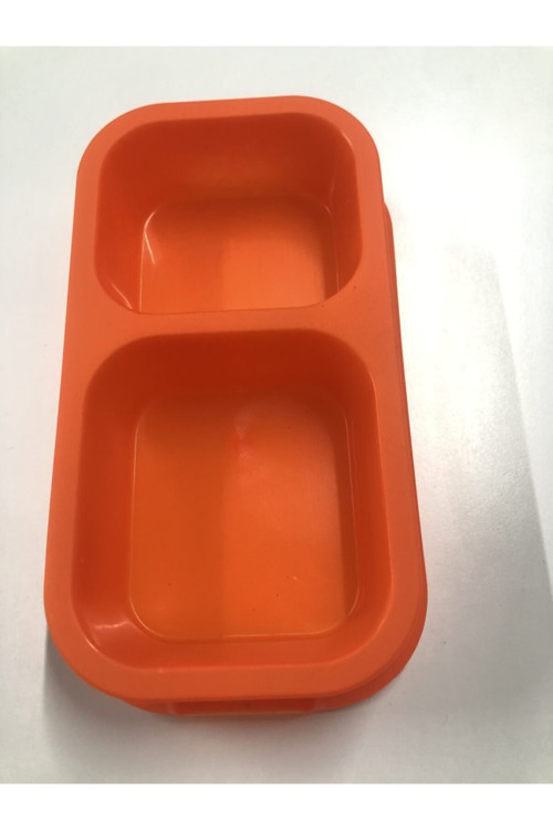 Ikili Köpek Ve Kedi Mama Su Kabı Turuncu
