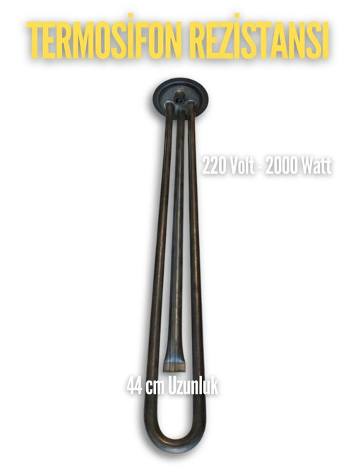 Krom Termosifon Rezistansı 2000w 220v 8.5 ? Cr-Ni (Üniversal 220 Volt 2000 Watt)
