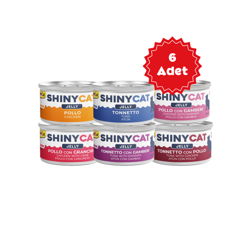 Shinycat Jelly Jöle içinde Karışık Kedi Konserve Maması 70grX6 Adet