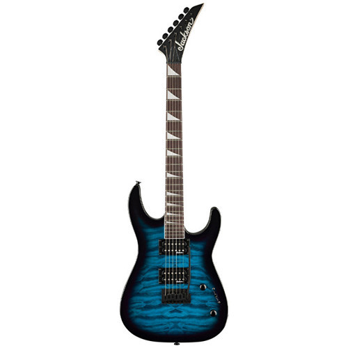 2910211586 JS20 Dinky DKQ 2PT Elektro Gitar (Transparent Blue Burst) | Amaranth Klavye Mavi Burst Cila ve 2-Nokt