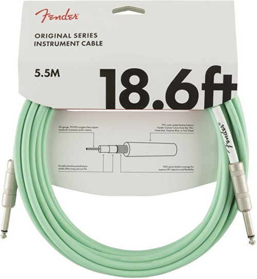 0990520058 Original Serisi Enstrüman Kablosu (5.5m - Surf Green) | Yeşil Spiral Kablo Vintage Ekipmanlar İçin Tam