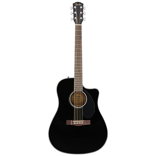 0970113006 CD-60SCE Dreadnought Elektro Akustik Gitar (Siyah) | Kesik Kasa Masif Ladin Kapak ve Dahili Tuner