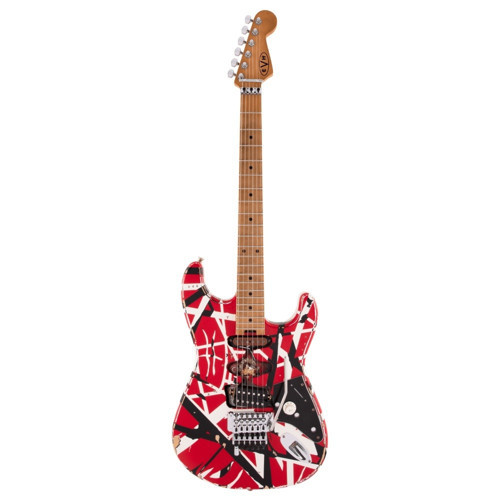 5107900503 Striped Series Frankenstein "frankie" Relic Elektro Gitar (red With Black Stripes - Akçaağaç Klavye) | Ar