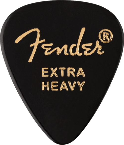 1980351206 Classic Celluloid Black 351 Shape Extra Heavy Gitar Penası (12'li) | Ekstra Sert Siyah Selüloit Pena G