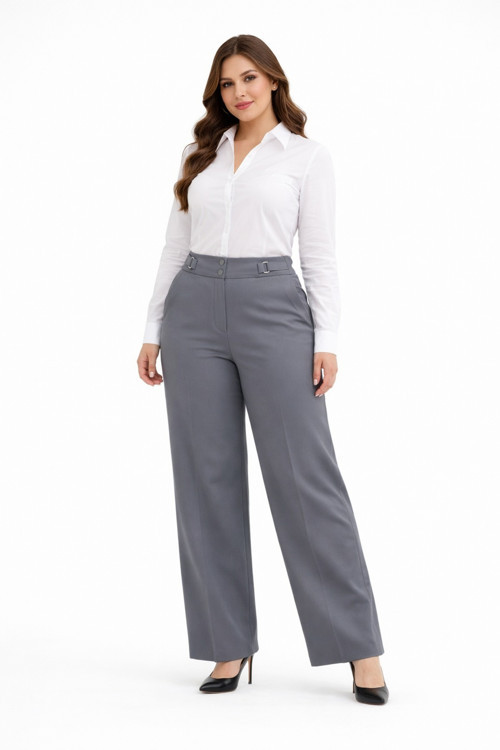 Kadın Boru Paça Kumaş Pantolon BGL-ST05386