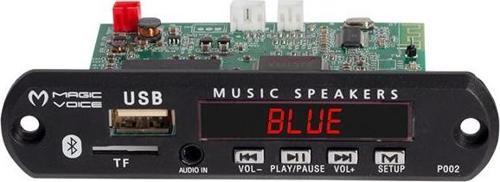 MAGICVOICE P002A MP5 USB/SD/MMC/BLUETOOTH KUMANDALI OTO TEYP ÇEVİRİCİ DİJİTAL VİDEO PLAYER BOARD (12V-500MA)