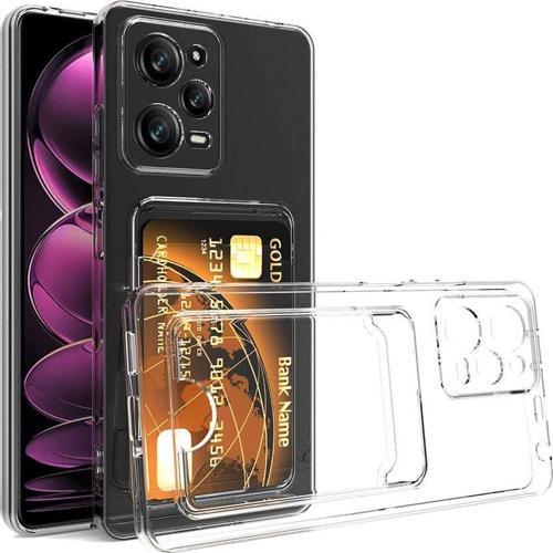 Xiaomi Redmi Note 12 Pro 5G Kılıf Şeffaf Kartlıklı Kamera Korumalı Silikon