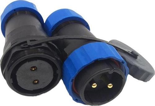 SD28 SU GEÇİRMEZ 28 MM 2 PİN ERKEK-DİŞİ DÜZ KABLO KONNEKTÖR