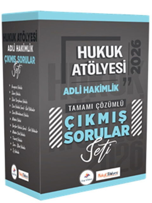 Dizgi Kitap 2026 Hukuk Atölyesi Adli Hakimlik Tamamı Çözümlü Çıkmış Sorular Seti