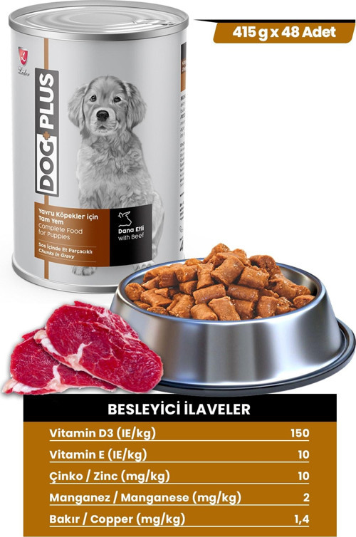 Biftekli Yavru Köpek Konservesi 415 Gr X 48 Adet
