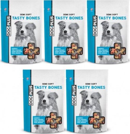 Lezzetli Ve Yarı - Yumuşak Kemik Şeklinde Ödül Maması 180 Gr X 5 Adet