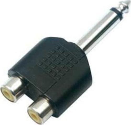 2 Rca Dişi To 6,3Mm Mono Jak Dönüştürücü