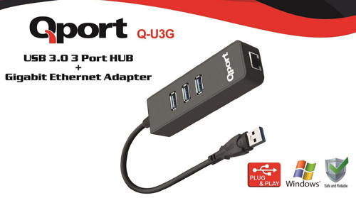 Q-U3G USB 3.0 ÇOKLAYICI/GIGABIT ADAPTÖR