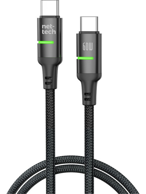 NT-DC40 100 cm Type-C to Type-C Şarj & Data Kablosu – 60W PD, Dayanıklı Plastik