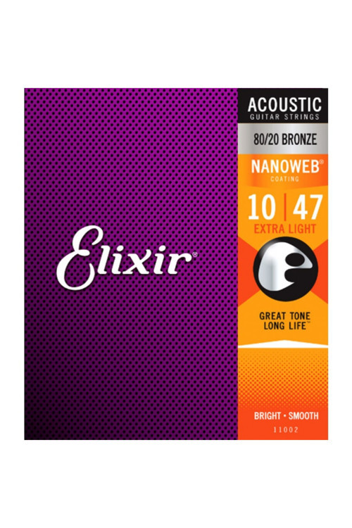 11002 Nanoweb 80/20 Bronze Akustik Gitar Teli (10-47)