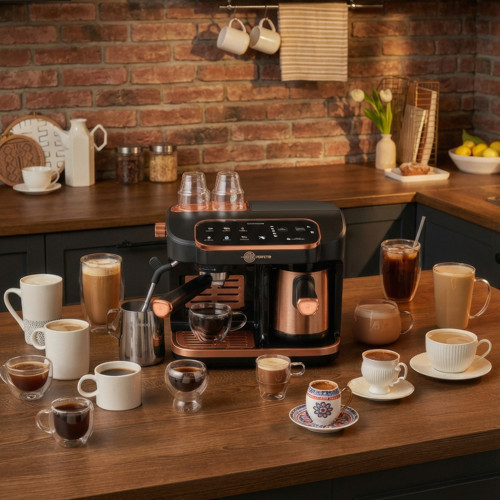 Hatır Perfetto Espresso ve Türk Kahvesi Makinesi Copper
