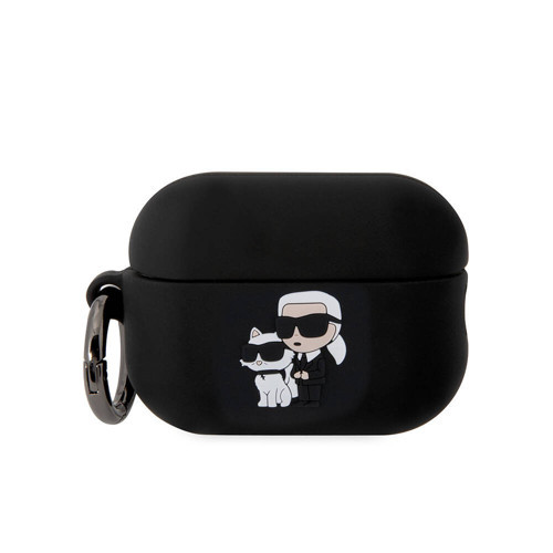 Airpods Pro 2 Kılıf Karl Lagerfeld Lisanslı Karl & Choupette 3D Silikon Kapak