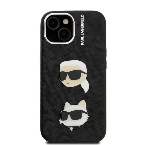 İphone 15 Kılıf Karl Lagerfeld Lisanslı K&C Heads Pin Kapak