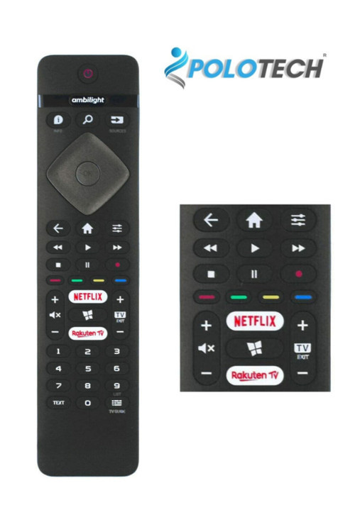 Philips Netflıx Rakuten Tv Tuşlu Led Tv Kumandası