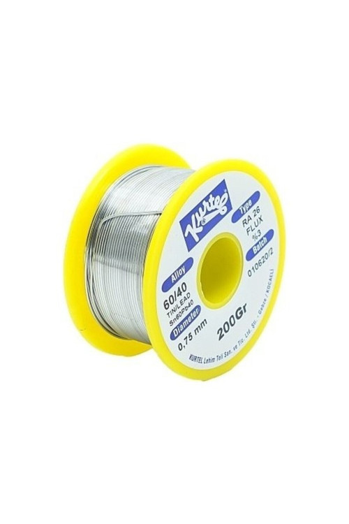 60/40 0.75 Mm Lehim Teli 200 Gr Kurtel Pastalı Lehim Teli Ince
