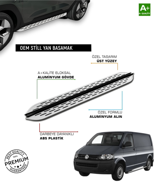 T5 TRANSPORTER PANEL VAN UZUN ŞASE ARACA ÖZEL PRV1 YAN BASAMAK 2003 2004 2005 2006 2007 2008 2009 2010