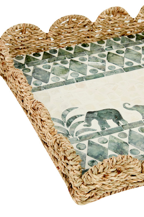 Katie Sedef Dekoratif Tepsi 30x30x6 cm