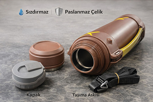 Büro Ev Ofis Hediyesi için 2000ML Paslanmaz Çelik Çift Katmanlı Vakumlu Termos
