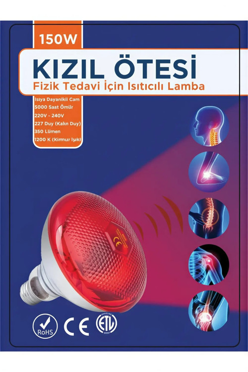 Büro Ev Ofis Cihazları için150W Kızılötesi Infrared Isıtıcılı Fiziki Rahatlama Lambası