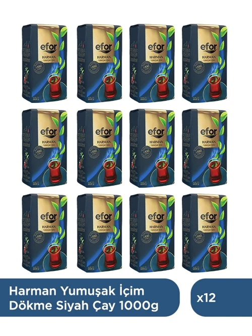 Efor Harman Dökme Siyah Çay 1000 gr - 12'li Koli