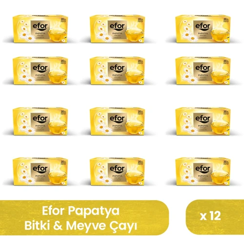 Efor Papatya Bardak Poşet Bitki Ve Meyve Çayı 20 Li X 12 Adet