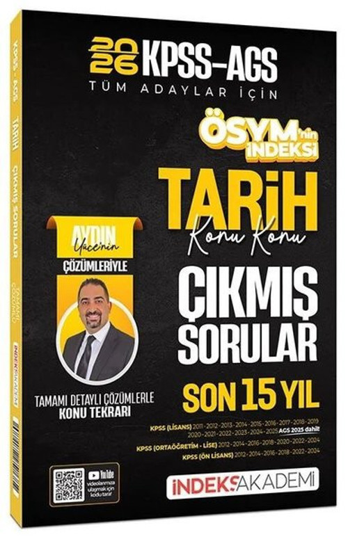 2026 KPSS MEB - AGS Tarih ÖSYM nin İndeksi Çıkmış Sorular Son 15 Yıl Konu Konu Çözümlü