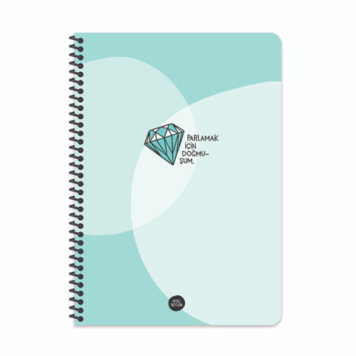 A4 Çizgili Spiralli Defter - Parlamak İçin Doğmuşum