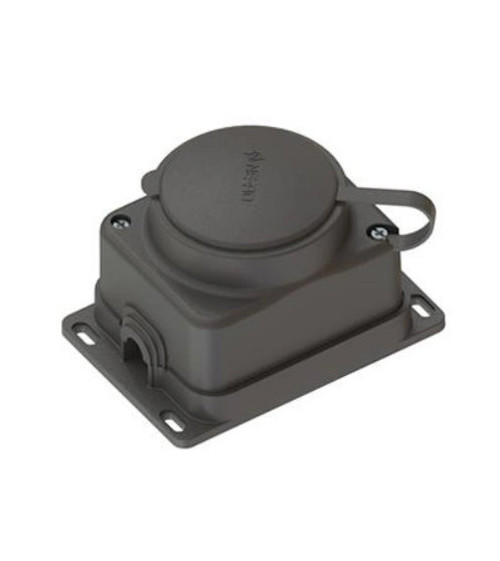 NEAD 1x16A Monofaze Kauçuk Kapaklı Sıva Üstü Topraklı Duvar Prizi 220v IP62