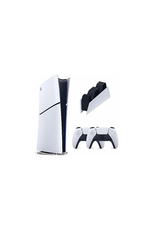Playstation 5 Slim Digital 1TB + 2. Kol Dualsense + şarj istasyonu (İthalatçı Garantili)