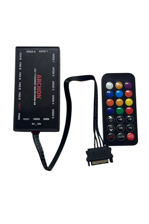 3 Pin Argb Kontrolcü Devre Ve Kumanda Seti Tüm 3 Pin Fanlar Ve Rgb, Argb Kasalar Ile Uyumludur
