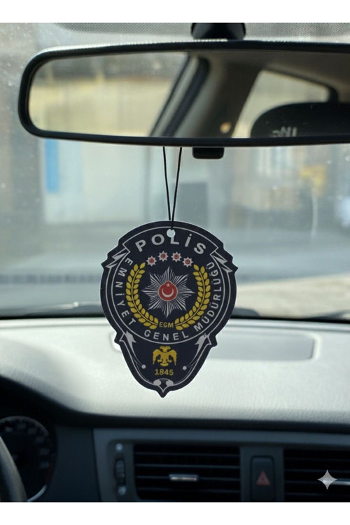 Polis Armalı Logolu Renkli Çift Taraflı Araba Araç Kokusu 10 Adet