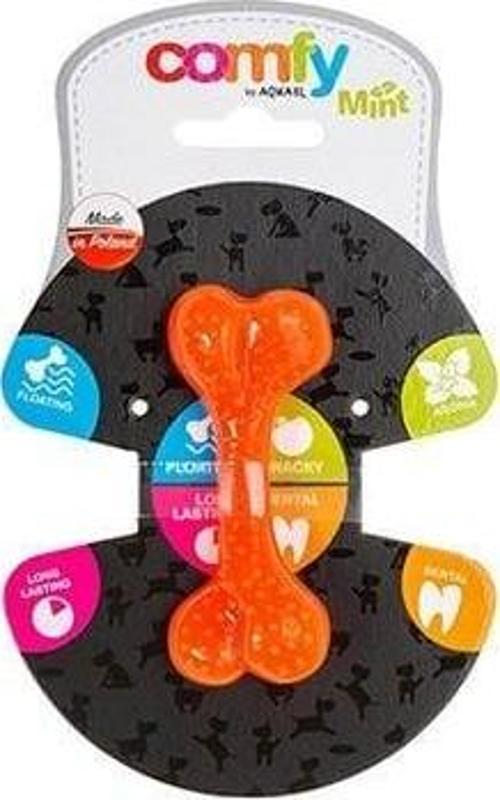 Comfy Dental Naneli Diş Kaşıyıcı Köpek Kemik Oyuncağı Turuncu 8.5 Cm