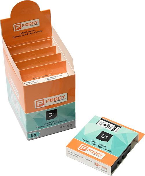 Dymo D1 Şerit Etiket 12 mm x 7 mt Plastik Yeşil - Eko Paket