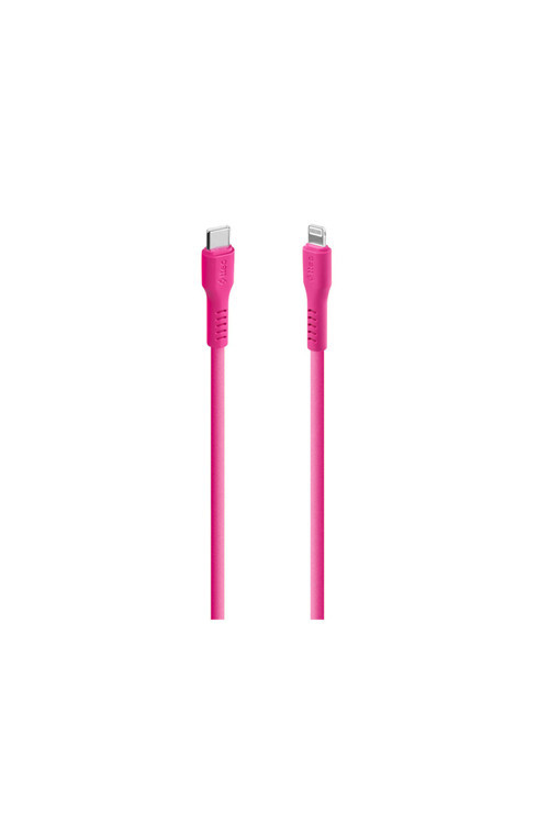 USB-C - Lightning Hızlı Şarj Kablosu 120cm Neon Pembe