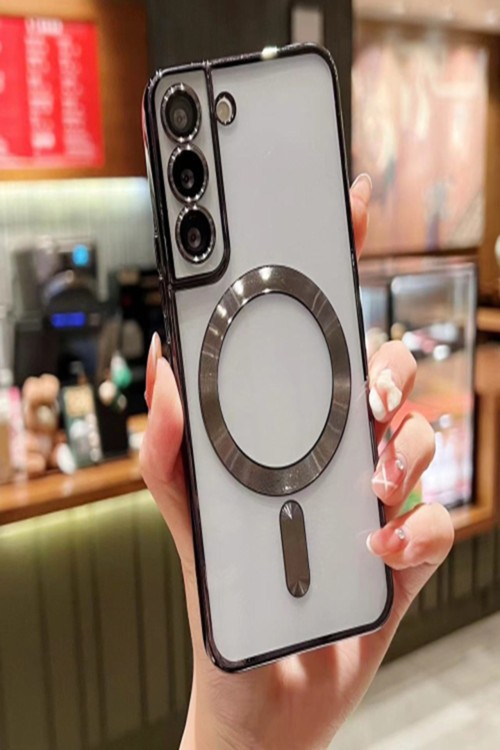 Samsung Galaxy S21 Fe Kılıf Kamera Lens Korumalı Renkli Magsafe Şeffaf Silikon Kaliteli Versiyon