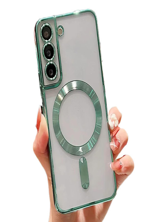 Samsung Galaxy S21 Fe Kılıf Kamera Lens Korumalı Renkli Magsafe Şeffaf Silikon