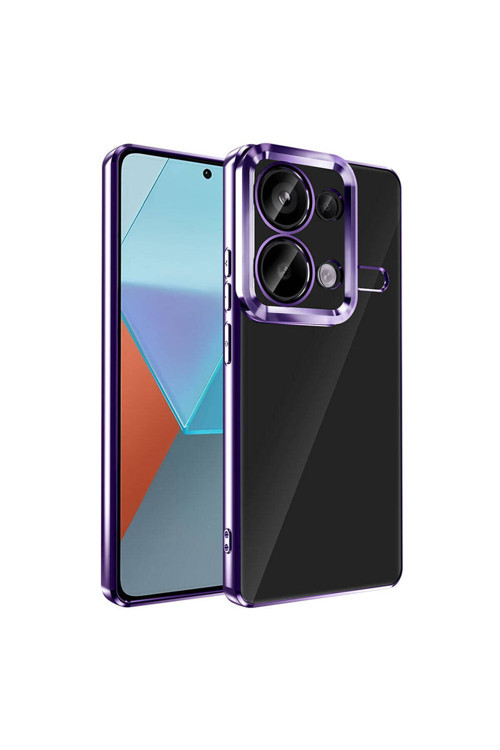 Xiaomi Redmi Note 13 Pro 4G Kılıf Kamera Korumalı Logo Gösteren Zore Omega Kapak