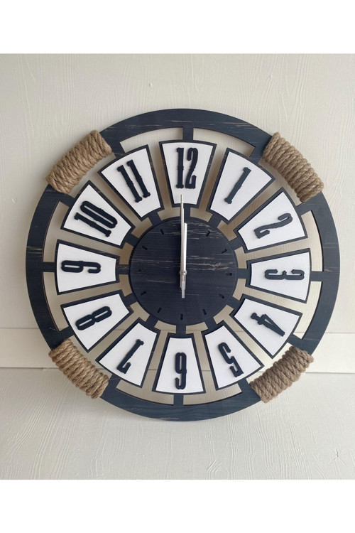 Lavintadesign Dekoratif Ahşap Duvar Saati 50 Cm