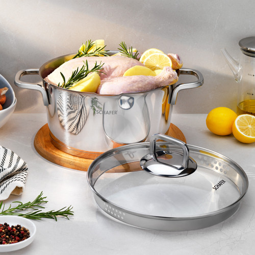 New Stahl Çelik Tencere 24 Cm 2 Parça-Inox