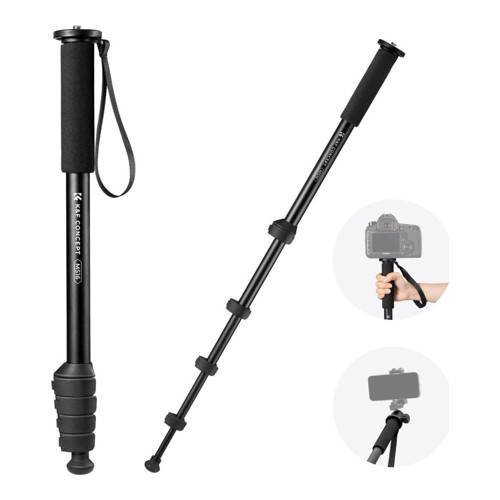 160CM Kamera Monopodu, 5 Bölmeli Yükseklik Ayarlı Alüminyum Monopod